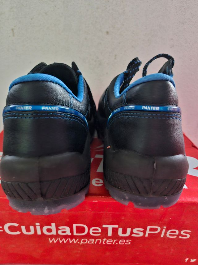 Zapatos de Seguridad Talla 43 Negros y Azules