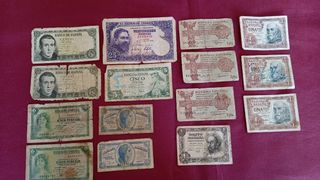 Lote Billetes Antiguos España Pesetas