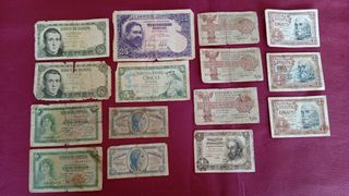 Lote Billetes Antiguos España Pesetas