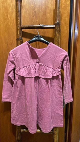 Blusa violeta niña manga larga