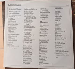 Vinilo François Béranger - Folk
