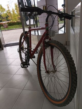 Bicicleta Montaña Roja Shimano , antigua ,aluminio