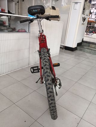 Bicicleta Montaña Roja Shimano , antigua ,aluminio