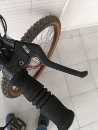 Bicicleta Montaña Roja Shimano , antigua ,aluminio
