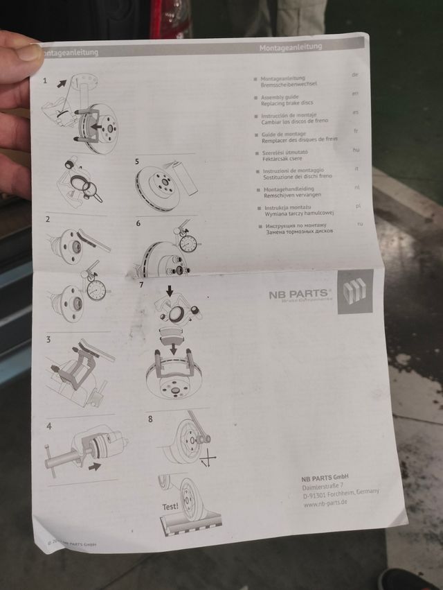 Discos Freno Delanteros NB 5 orificios 280mm