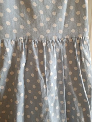 Vestido Zara lunares azul y blanco
