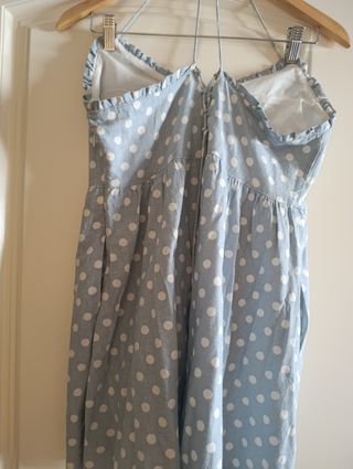 Vestido Zara lunares azul y blanco