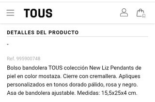 Bolso Tous New Liz Pendants Mostaza