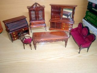 Muebles Miniatura Casa Muñecas Madera Vintage
