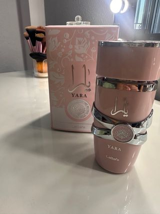 Perfume Yara Lattafa Rosa y Plateado