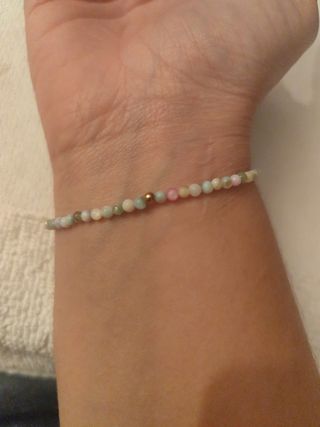 Pulsera de cuentas de concha con bola de acero ino