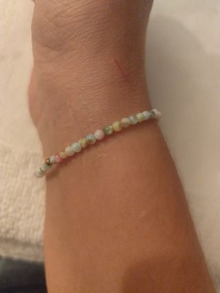 Pulsera de cuentas de concha con bola de acero ino