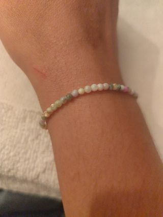 Pulsera de cuentas de concha con bola de acero ino