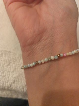 Pulsera de cuentas de concha con bola de acero ino