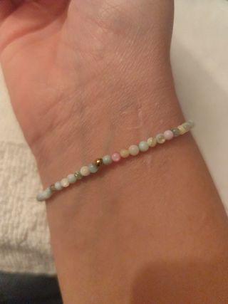 Pulsera de cuentas de concha con bola de acero ino