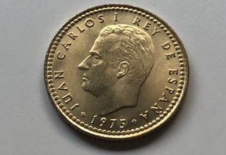 Moneda 1 Peseta 1975 Juan Carlos I Rey de España