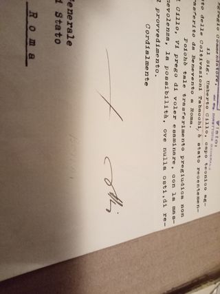 Firma Originale Giuseppe Bottai