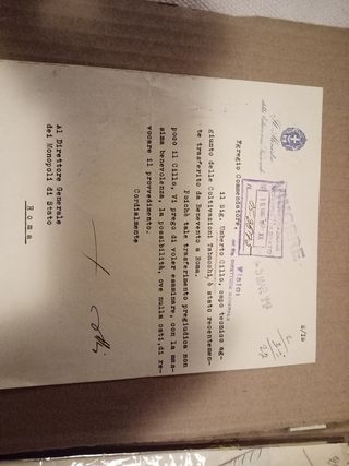 Firma Originale Giuseppe Bottai