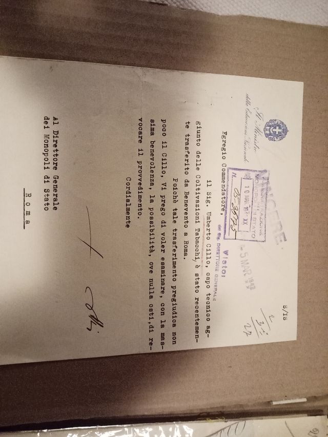 Firma Originale Giuseppe Bottai