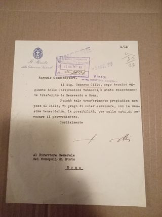 Firma Originale Giuseppe Bottai