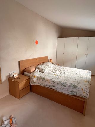 Struttura letto pieghevole Malm+materasso+tavoli