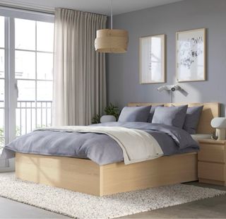 Struttura letto pieghevole Malm+materasso+tavoli