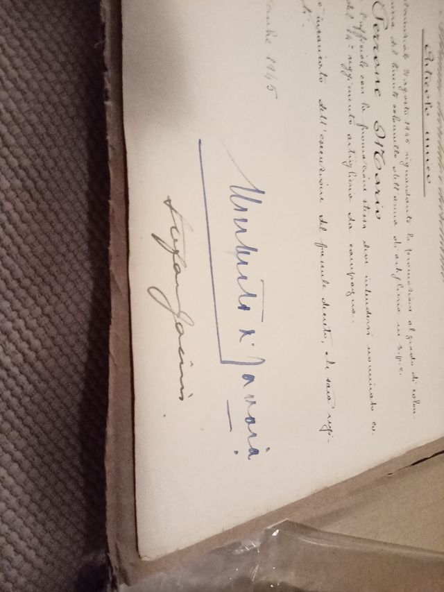 Firma originale Umberto II e S. Jacini