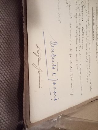 Firma originale Umberto II e S. Jacini