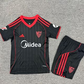 Conjunto Camiseta y Short Fútbol Adidas Negro Rojo