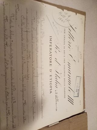 Firma originale Vittorio Emanuele III Re d'Italia