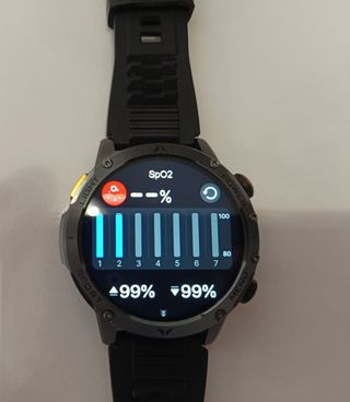 Reloj Inteligente Deportivo Negro + correa acero