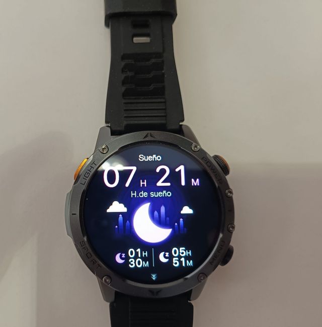 Reloj Inteligente Deportivo Negro + correa acero