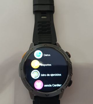 Reloj Inteligente Deportivo Negro + correa acero
