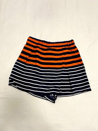 Falda pantalón de rayas azul y naranja talla S 