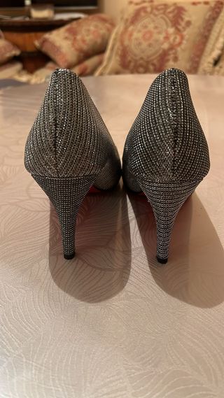Zapatos de tacón GUAPISSIMA mujer gris/plateado