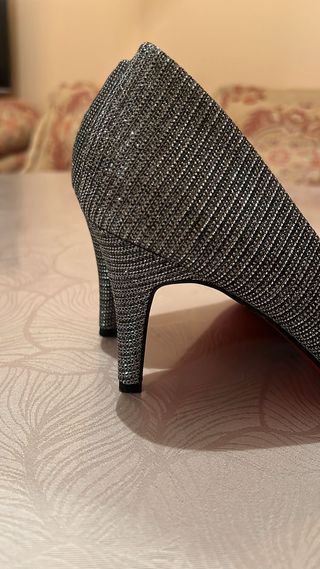 Zapatos de tacón GUAPISSIMA mujer gris/plateado