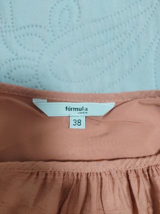 Vestido rosa maquillaje talla 38 con cinturón