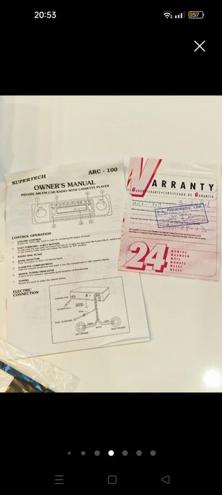Radio cassette de coche vintage, Supertech