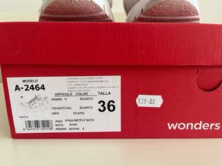 Wonders N36 Zapatillas Plata/Blanco