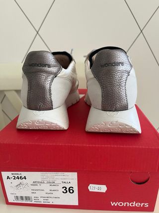 Wonders N36 Zapatillas Plata/Blanco