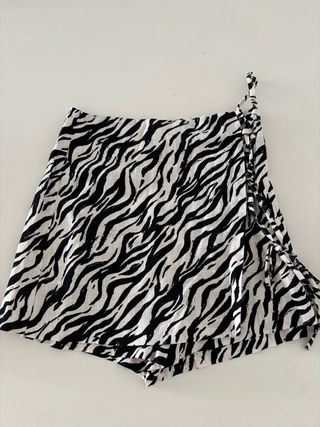 Falda pantalón estampado cebra STR