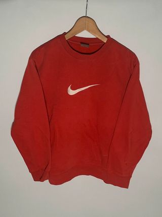 Sudadera Nike vintage, jersey retro rojo