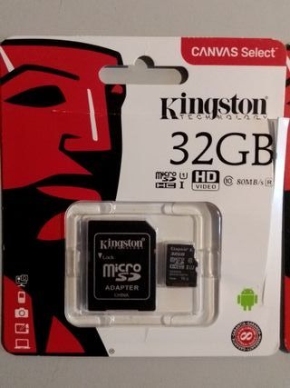 Tarjeta Micro SD Kingston 32GB + Adaptador