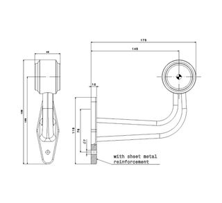 Luces de gálibo para remolque / carro / tráiler 