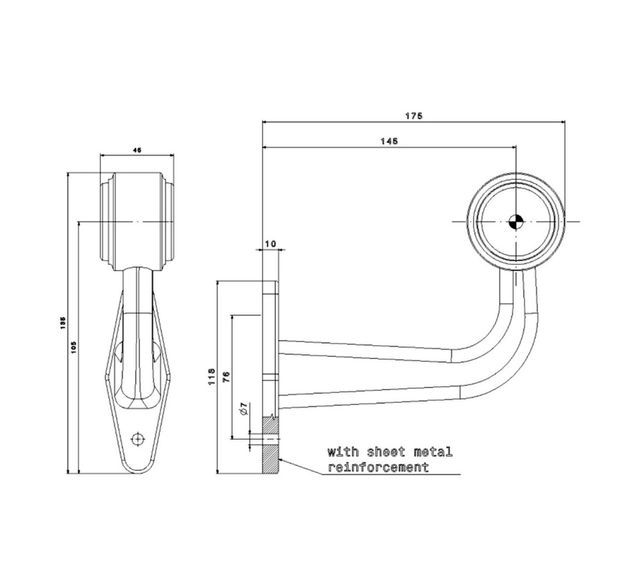 Luces de gálibo para remolque / carro / tráiler