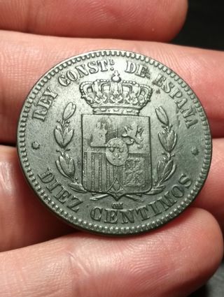 Moneda 10 céntimos Alfonso XII 1879