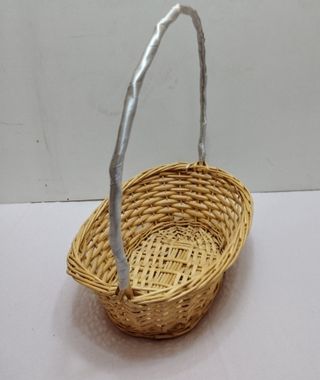 Conjunto 3 cestas mimbre y tela