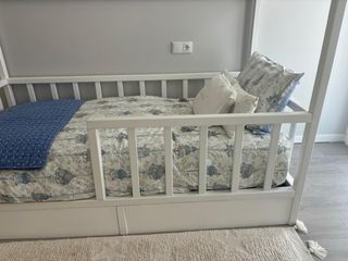 Cama infantil tipo casita blanca