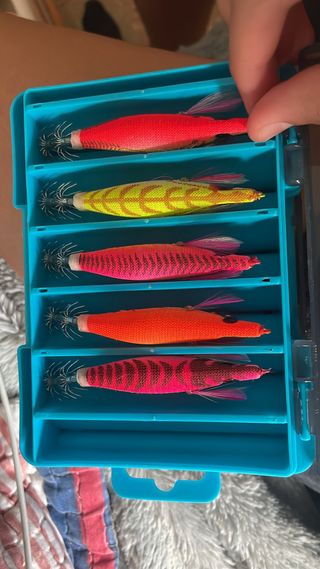 Set 5 señuelos pesca calamar