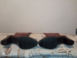 Botas altas piel mujer marrones